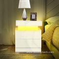Nightstand Side Accent Table Colorful LED Light